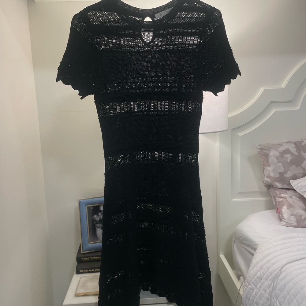 Alexis Black Knit Mini Dress